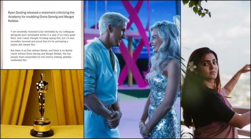 Parvathy applauds Ryan Gosling's reaction to Margot Robbie and Greta Gerwig's Oscar snub Parvathy applauds Ryan Gosling's reaction to Margot Robbie and Greta Gerwig's Oscar snub