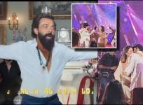 Ranbir Kapoor kisses Alia Bhatt as they dance to Animal song Jamal Kudu at Filmfare Awards