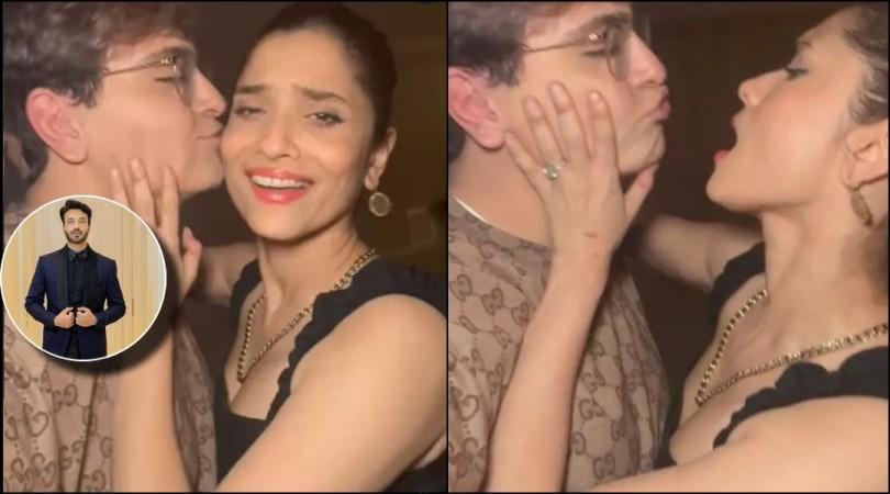 Bigg Boss 17's Ankita Lokhande gets sweet kiss from Navid Sole at hubby Vicky Jain's house party Bigg Boss 17's Ankita Lokhande gets sweet kiss from Navid Sole at hubby Vicky Jain's house party