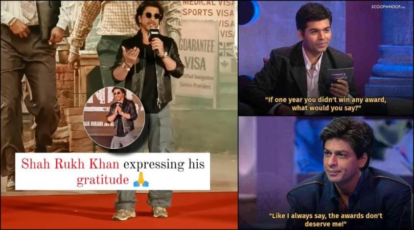 Shah Rukh Khan attended a press meet for his latest film Dunki, which released in December.