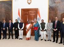 New Delhi: President Droupadi Murmu With Finance Minister Nirmala Sitharaman At Rashtrapati Bhavan