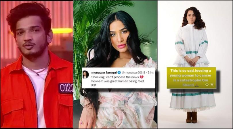 Kangana Ranaut to Munawar Faruqui, celebs mourn Poonam Pandey's death Kangana Ranaut to Munawar Faruqui, celebs mourn Poonam Pandey's death