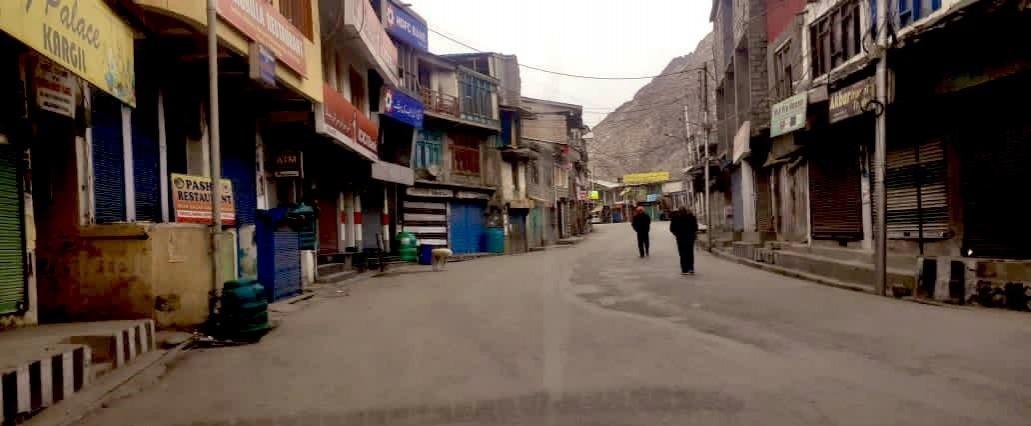 A complete shutdown observed in Kargil Kargil bandh