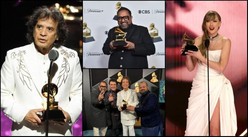 India shines at Grammys: Ustad Zakir Hussain, Shankar Mahadevan win big, Taylor Swift wins Album of the Year India shines at Grammys: Ustad Zakir Hussain, Shankar Mahadevan win big, Taylor Swift wins Album of the Year