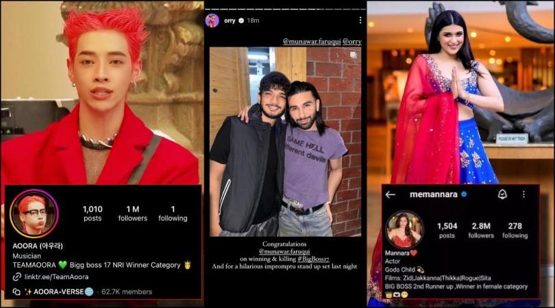 Aoora changes Instagram bio after Munawar Faruqui calls him 'BB 17' NRI winner Aoora changes Instagram bio after Munawar Faruqui calls him 'BB 17' NRI winner