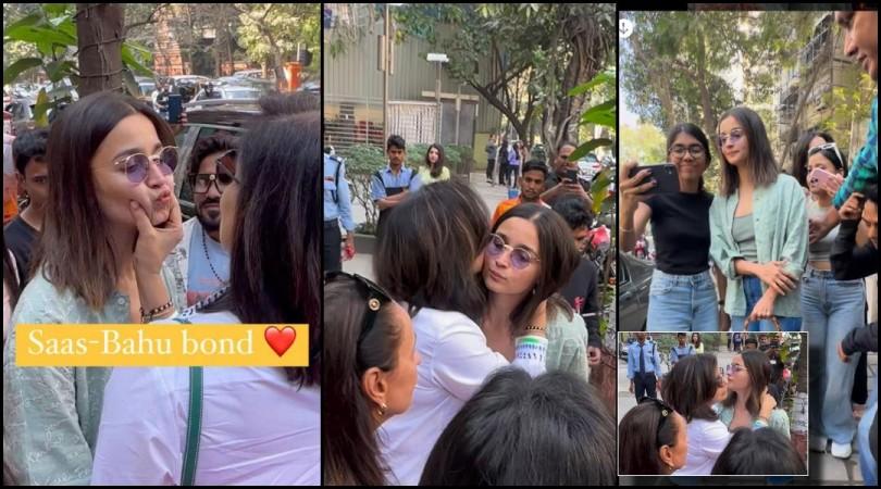 Publicity stunt, show-off?': Neetu Kapoor squishes Alia Bhatt's cheeks,  kisses her lovingly post -brunch [Reactions] - IBTimes India