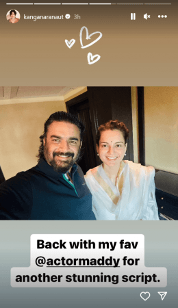 Kangana Ranaut reunites with Tanu Weds Manu co-star R Madhavan Kangana Ranaut reunites with Tanu Weds Manu co-star R Madhavan