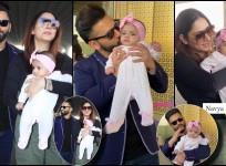 Rahul Vaidya -Disha Parmar reveal their daughter Navya Vaidya's face at Mumbai airport