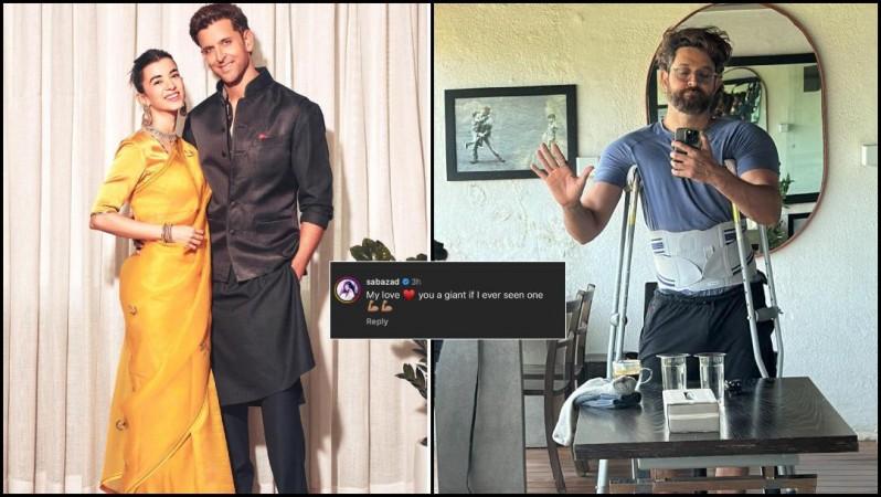 Hrithik Roshan on crutches after muscle pull Hrithik Roshan on crutches after muscle pull