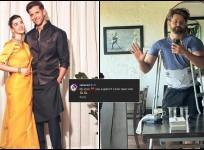 Hrithik Roshan on crutches after muscle pull