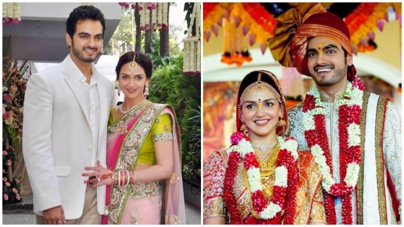 Hema Malini and Dharmendra's elder daughter Esha Deol with husband Bharat Hema Malini and Dharmendra's elder daughter Esha Deol with husband Bharat