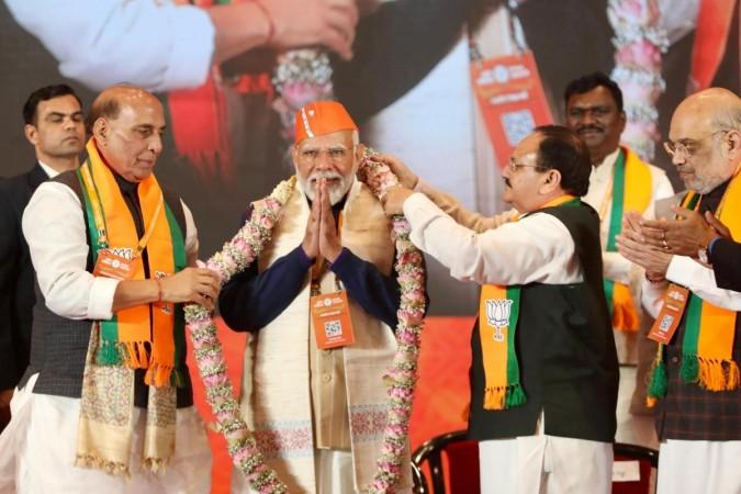 BJP national convention passes political resolution, hails PM Modi for Ram Mandir, women's reservation BJP national convention passes political resolution, hails PM Modi for Ram Mandir, women's reservation