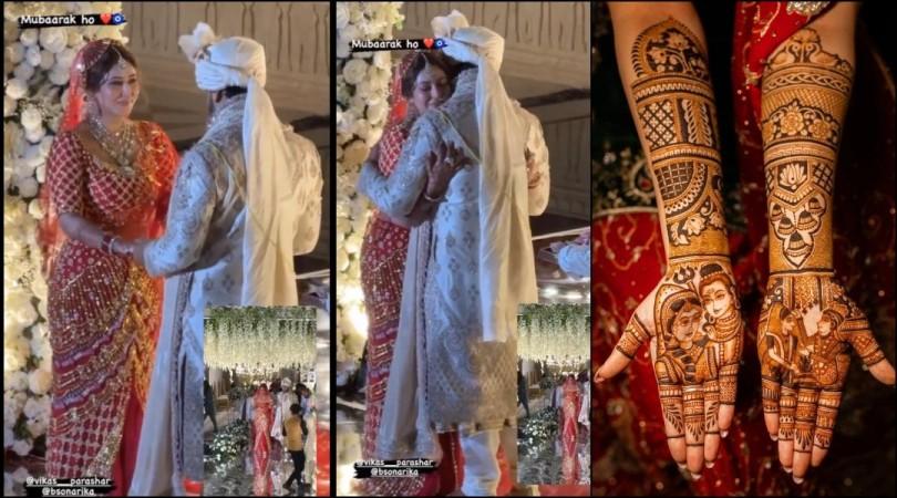Devon ke Dev Mahadev actor Sonarika Bhadoria CRIES, hugs husband Vikas Parashar before garland ceremony Devon ke Dev Mahadev actor Sonarika Bhadoria CRIES, hugs husband Vikas Parashar before garland ceremony