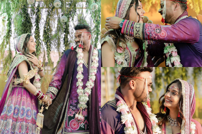 Divya Agrawal – Apurva Padgaonkar's wedding pic: Celebs wish newlyweds,  netizens unimpressed with 'worst' wedding outfit - IBTimes India