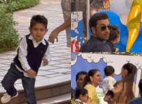 Jeh Ali Khan, Ranbir Kapoor with Raha, Sonam Kapoor with Vayu