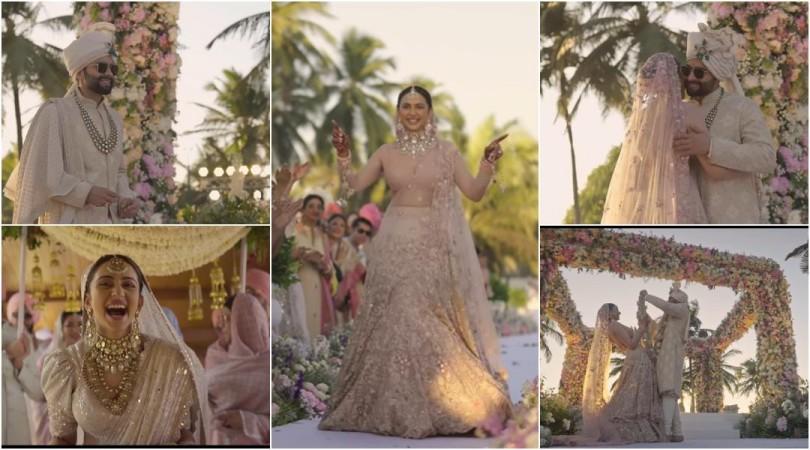 Rakul Preet Singh dances down the aisle and hugs Jackky Bhagnani in wedding video Rakul Preet Singh dances down the aisle and hugs Jackky Bhagnani in wedding video