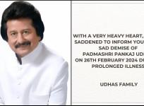 Pankaj Udhas, famous ghazal and playback singer, dies due to prolonged illness at 72