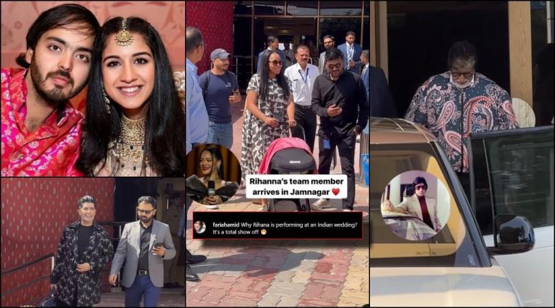 Rihaana's team, Abhishek Bachchan, Big B, Orry, Jahnvi reach Jamnagar to attend Anant Ambani-Radhika Merchant's Pre-wedding gala Rihaana's team, Abhishek Bachchan, Big B, Orry, Jahnvi reach Jamnagar to attend Anant Ambani-Radhika Merchant's Pre-wedding gala