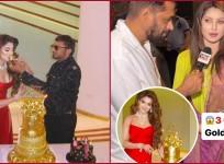 Urvashi Rautela cuts Rs 3 Crore ' Pure Gold' cake on her birthday