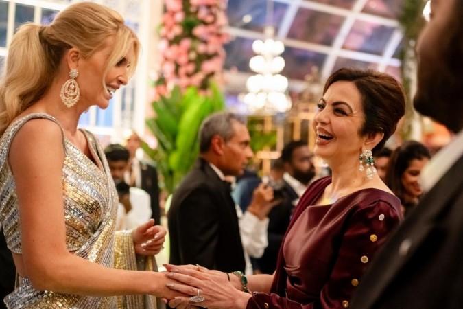 Nita and Mukesh Ambani with Ivanka Trump as she graces Anant Ambani-Radhika Merchant pre-wedding celebrations in Jamnagar nita and mukesh ambani with Ivanka Trump graces Anand Ambani-Radhika Merchant pre-wedding celebrations in Jamnagar