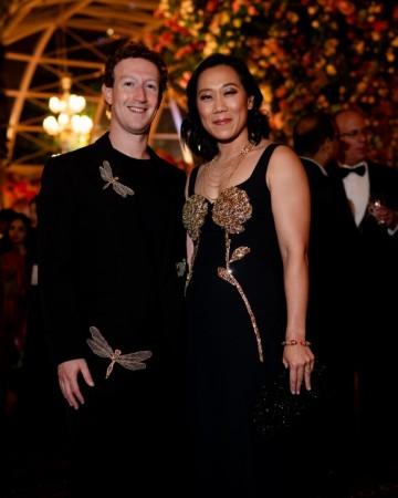 Mark Zuckerberg with his wife Mark Zuckerberg