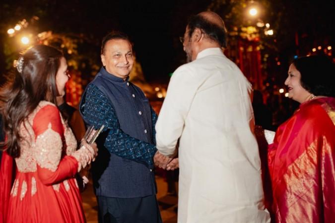 Anil Ambani with Rajnikanth Anil Ambani with Rajnikanth