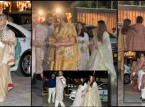 Bachchan family exit after attending the pre-wedding festivites