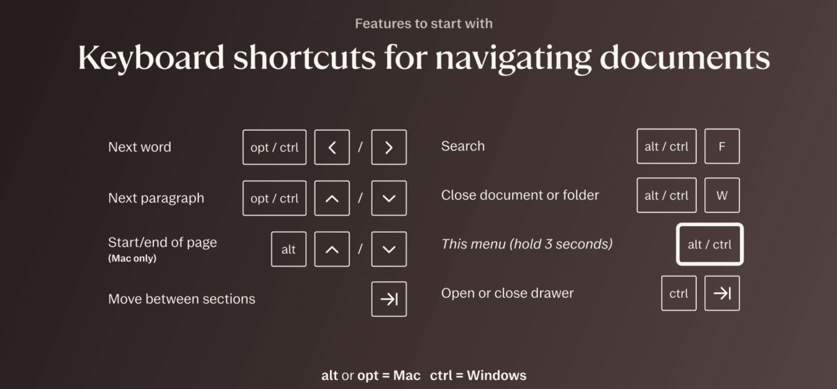 reMarkable 2 Keyboard Shortcuts
