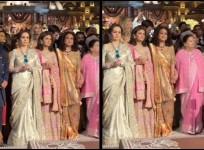 'Hum Saat Saat Hai ': Nita Ambani poses with Tina & Anil Ambani at Hastakshar ceremony during pre-wedding function of Anant-Radhika