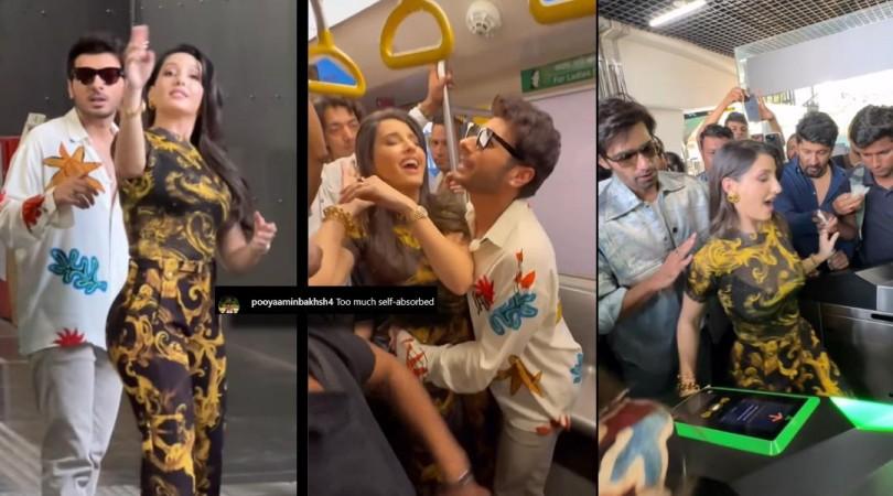 Nora Fatehi, Divyendu Sharma Shake Their Legs Inside A Metro To Promote 'Madgaon Express', Video Goes Viral Nora Fatehi, Divyendu Sharma Shake Their Legs Inside A Metro To Promote 'Madgaon Express', Video Goes Viral