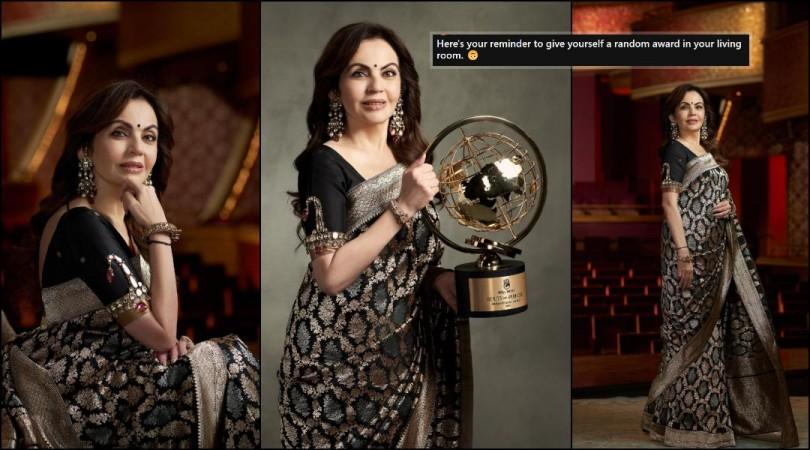 Nita Mukesh Ambani Wins Miss World Foundation's Humanitarian Award Nita Mukesh Ambani Wins Miss World Foundation's Humanitarian Award