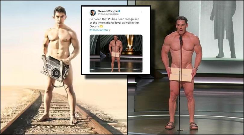 John Cena bares it all, covers his modesty with envelope at Oscars 2024 stage