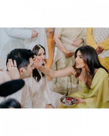 Priyanka at parineeti chopra and raghav Chadha's engagnment parineeti chopra and raghav Chadha's engagnment