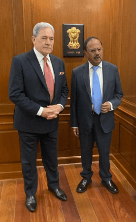 New Zealand Dy PM, NSA Doval discuss Indo-Pacific challenges New Zealand Dy PM, NSA Doval discuss Indo-Pacific challenges