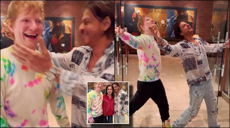 Ed Sheeran recreated the signature pose of SRK with King Khan and fans can't keep calm Ed Sheeran recreated the signature pose of SRK with King Khan and fans can't keep calm