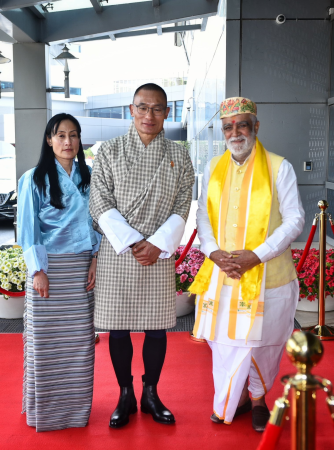 Bhutan PM Tshering Tobgay arrives in India Bhutan PM Tshering Tobgay arrives in India