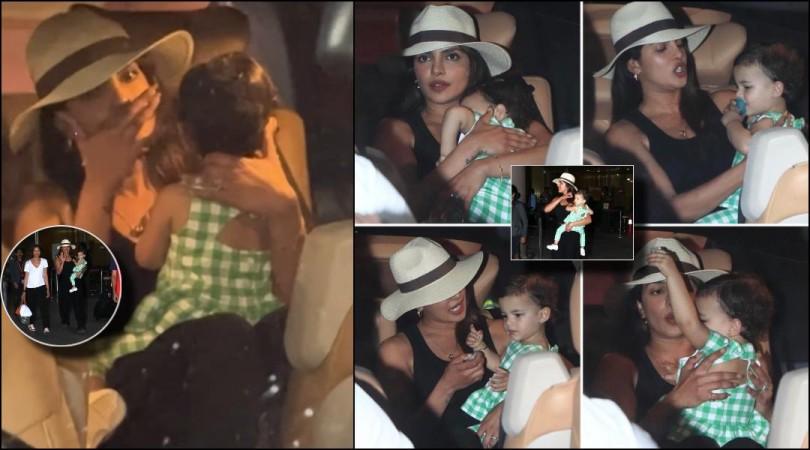 Priyanka Chopra arrives in Mumbai with baby Malti Marie, video goes viral Priyanka Chopra arrives in Mumbai with baby Malti Marie, video goes viral
