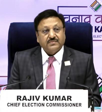 New Delhi : Chief Election Commissioner Rajiv Kumar Addresses A Press Conference On General Elections 2024