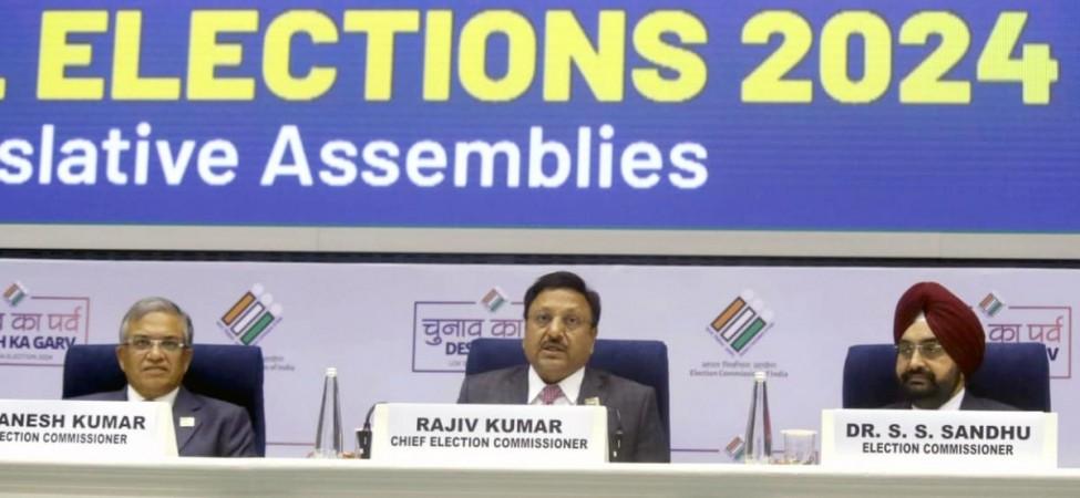 New Delhi : Chief Election Commissioner Rajiv Kumar Addresses A Press Conference On General Elections 2024 New Delhi : Chief Election Commissioner Rajiv Kumar Addresses A Press Conference On General Elections 2024