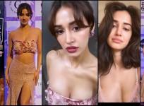 Disha Patani opts for a floral bralette and thigh-high slit, flaunts her curves at an award show