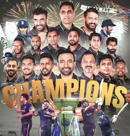 Rajasthan Kings beat New York Superstar Strikers, crowned inaugural champions of the Legends Cricket Trophy 2024 at Pallekele International Cricket Stadium on Tuesday. Photo credit: LCT 2024 Legends Cricket Trophy