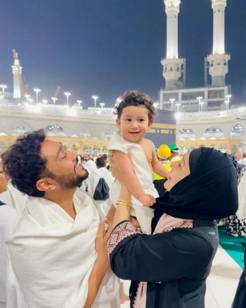 Gauahar Khan-Zaid Darbar reveal son's face during Umrah Gauahar Khan-Zaid Darbar reveal son's face during Umrah
