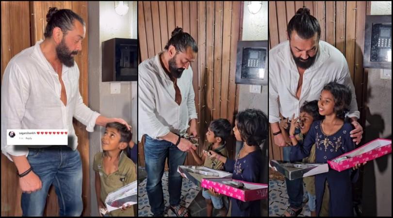 'Mehant karo': Bobby Deol gives Rs 500 to each poor kid, caresses his hand on their head and poses with them [reactions]