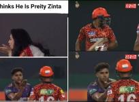 KKR Pacer Harshit Rana Gives flying kisses To Mayank Agarwal After Wicket; fans say, he thinks he is Preity Zinta