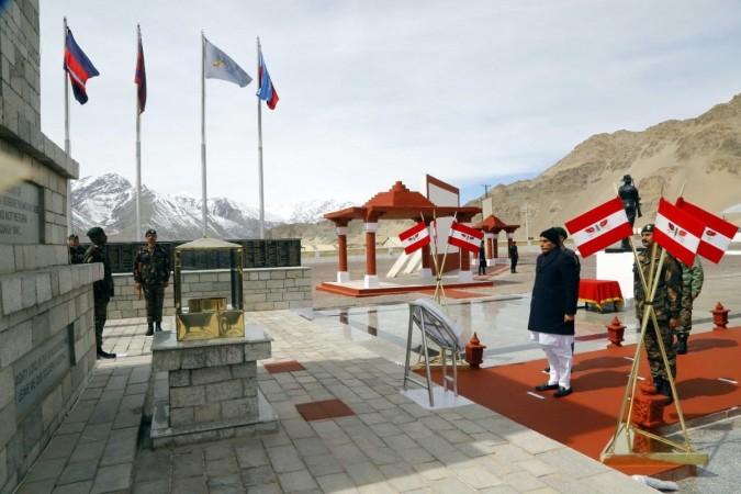 Defence Minister Rajnath Singh at War Memorial Leh Rajnath singh