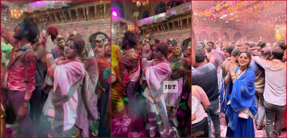 Sneha Wagh soaks herself in colours of divinity as she plays 'phoolo Ki Holi in temple Sneha Wagh soaks herself in colours of divinity as she plays 'phoolo Ki Holi in temple