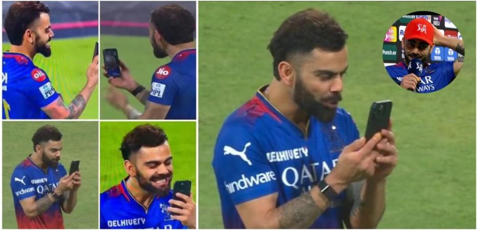 Virat Kohli video calls Anushka Sharma and blows kisses to kids Vamika and Akaay after IPL Virat Kohli video calls Anushka Sharma and blows kisses to kids Vamika and Akaay after IPL