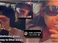 Angry Shehnaaz Gill refuses to pose for paps; gives Rs 500 to dholwalas post Holi party
