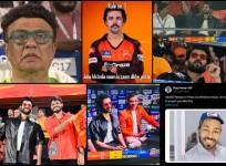 Deverakonda brothers Vijay and Anand watch SRH vs MI IPL match in Hyderabad