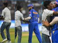 Hardik Pandya booed again; fan breaches security and hugs Rohit Sharma, Ishan Kishen amid MI vs RR match at Wankhede